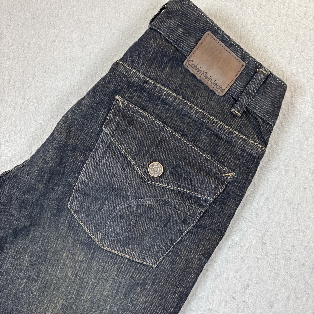 Calvin Klein Jeans Bootcut Women‎ 28/6 Dark Blue Lean Boot Flap Pockets